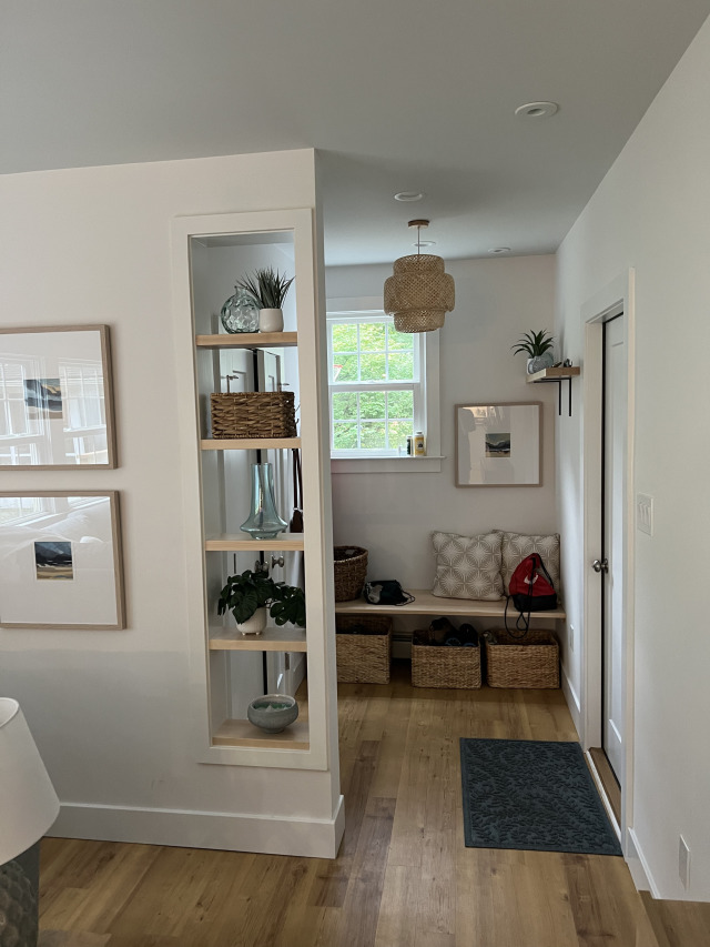 Refinished Flooring and Modernized Trim
The refinished hardwood and new trim work bring warmth and sophistication to the bedroom, complementing its traditional furniture.