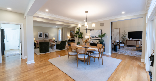 Bedroom View with Refinished Floors
We replaced the carpet with hardwood flooring to achieve a cleaner, more polished look that flows seamlessly into the adjacent spaces.
